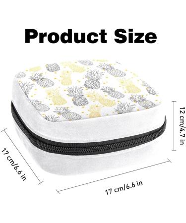 GIAPB Sanitary Napkin Storage Bag | Period Tampon Makeup Pad Pouch Yellow Grey Pineapple - 4102 - Buy Online on GoSupps.com