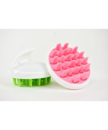Zyllion Hair Shampoo Brush Scalp Massager for Dandruff Removal & Hair Growth - Pink (ZMA-12-PK) - Buy Online on GoSupps.com