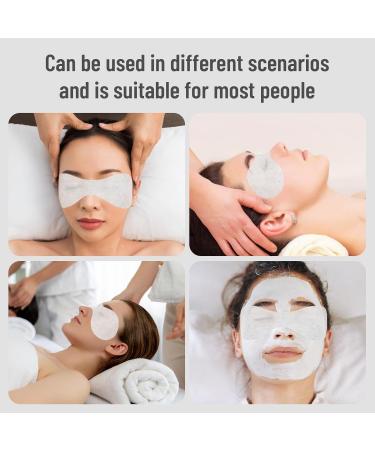 100 Pcs Disposable Non-Woven Eye Masks - Clear Lightweight Eye Covers for Skincare Facials & Spa - Moisture Retention Cotton Pads - Buy Online on GoSupps.com