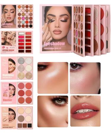 Makeup Palette - 55 Colors Intense Pigment with Glitter | Eyeshadow Palette and Blush Powder Pigmented - For Women and Teens Birthday Christmas Party Wedding Outings T - Buy Online on GoSupps.com