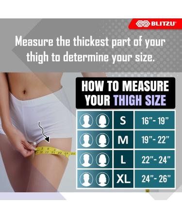 Thigh Compression Sleeve (Pair) for Men and Women - Quad, Groin, Hamstring Support - Medium Black - Upper Leg Sleeves for Pain Relief - Buy Online on GoSupps.com