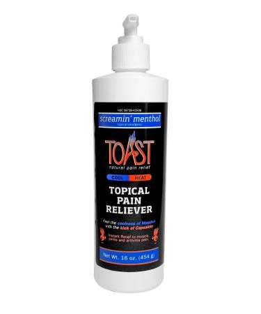 Toast Screamin' Menthol Cool Heat Topical Pain Relief Cream for Muscles and Joints - 16 Ounces
