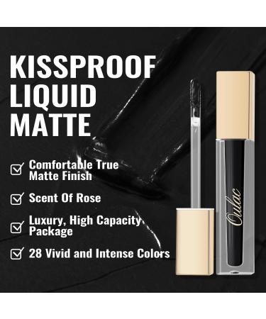 Oulac Liquid Matte Lipstick Set Black and Red Lipsticks Long Lasting with Kiss Right Intensive Color Delivery Precise Applicator Matte Finish M01 + M23 - Buy Online on GoSupps.com