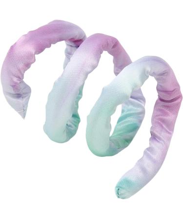 Spiral Lock Hair Tie Dreadlock Accessory Hair Bands Tie Dye Purple Bendable Soft Fabric High Ponytails for Curly Hair for Women - Buy Online on GoSupps.com