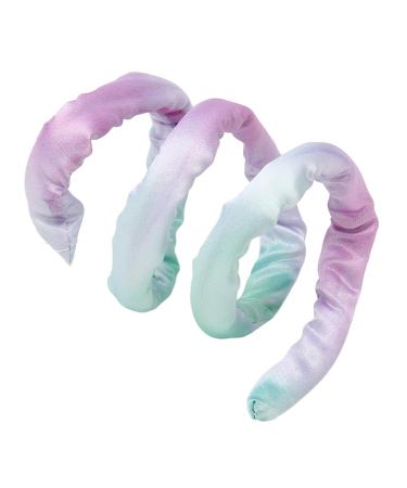 Spiral Lock Hair Tie Dreadlock Accessory Hair Bands Tie Dye Purple Bendable Soft Fabric High Ponytails for Curly Hair for Women