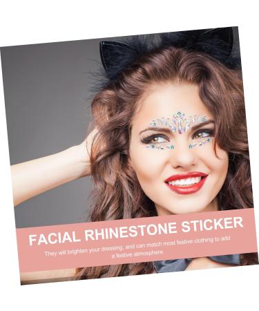 4 Sheets Face Stickers Rhinestones Makeup Stickers Nail Stickers for Nail Art Diamond Facial Sticker Nail Art Stickers Face Gems Facial Decors Stickers Face Jewels Eye Gems Acrylic Mikinona - Buy Online on GoSupps.com