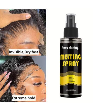 Lace Melting Spray for Wigs - Lace Glue Spray - Wig Glue Lace Front - Strong Hold Invisible Bonding Adhesive Hair Glue - Waterproof Latex-Free & Oil-Resistant Hair Extension Glue - 120ml - Buy Online on GoSupps.com