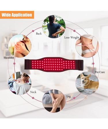 Naviocean Red Infrared Light Therapy Belt - Pain Relief Wrap with Timer for Back, Shoulder, Knee Joints - 660NM 850NM Near-Infrared LED Light Device - Buy Online on GoSupps.com