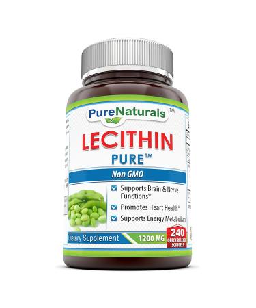 Pure Naturals Lecithin Quick Release Soft Gels, 240 Count 240 Count (Pack of 1) - Buy Online on GoSupps.com