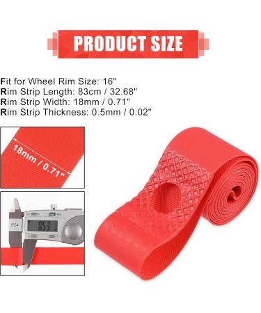 X AUTOHAUX 16 Inch Bike Wheel Rim Tape - PVC Adhesive Inner Tube Tape (Pair) - Red | International Shipping Available - Buy Online on GoSupps.com