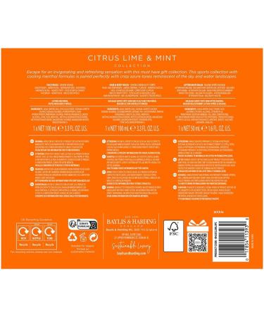 Baylis & Harding Citrus Lime & Mint Men's Refreshing Essentials Trio Gift Set | Vegan Friendly - Buy Online on GoSupps.com