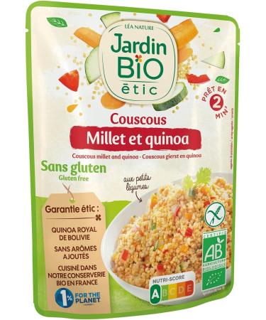 Jardin BiO tic - Gluten-free Millet and Quinoa vegetable couscous - 220 g - Pack of 6 - Buy Online on GoSupps.com
