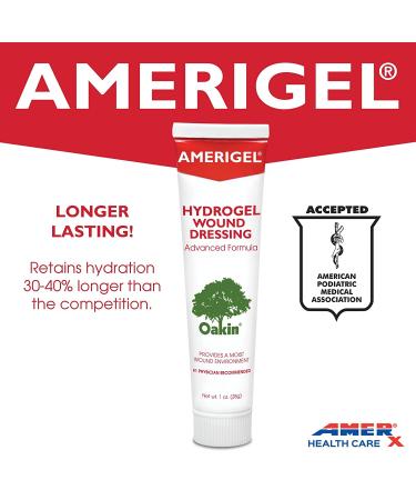 AMERIGEL Hydrogel Wound Dressing 1 oz. - Moisture-Rich Healing for Dry Wounds, Pack of 1 - Buy Online on GoSupps.com