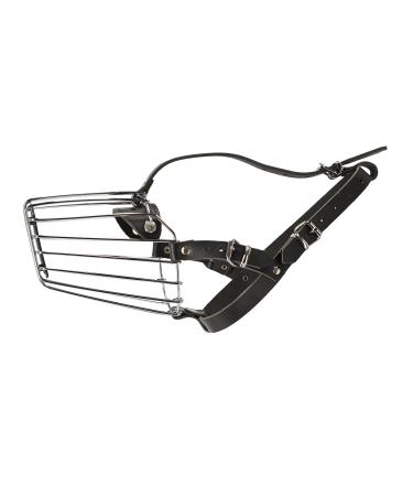 Dingo Mettal muzzle with plastic grille No.4a wire muzzle for dog training handicrafts Easy comfort adjustable leather straps collie 14016