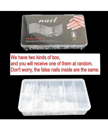 JZK 500x Clear Extra Long Half Cover Stiletto Nail Tips For Acrylic Extensions Long Pointy False Nail Tips For Gel And Acrylic Nails Finger Nail Extension Tips For Nail Salon - Buy Online on GoSupps.com