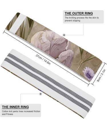 Shop Tulips & Wildflowers Printed Resistance Bands - Premium Elastic Fabric Exercise Bands for Fitness & Leg Workouts | International Shipping Available - Buy Online on GoSupps.com