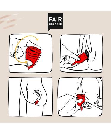 Buy Fair Squared Size M Period Cup - Vegan Natural Rubber Menstrual Cup (1 Pack) - Eco-Friendly & Fair Trade - Buy Online on GoSupps.com