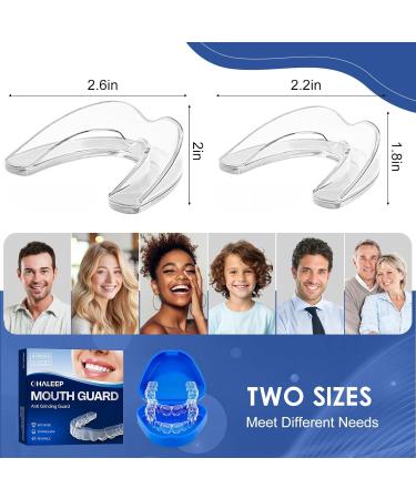 Anti Grinding Mouth Guard - Silicone Teeth Grinding Night Guard for Adults | Effective Sleep Protection | 1.8in*2.2in + 2in*2.6in - Buy Online on GoSupps.com