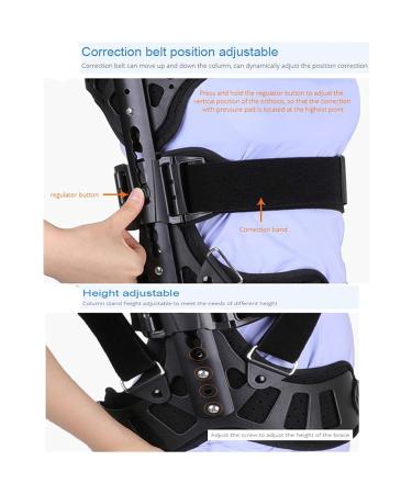 Spinal Back Orthosis Adjustable Scoliosis Corrector with Soft Shoulder Pads 3-point Mechanics Principle Structure and Relieve Pressure Adjustable 4 Levels Heighta and Position for Hunchback - Buy Online on GoSupps.com