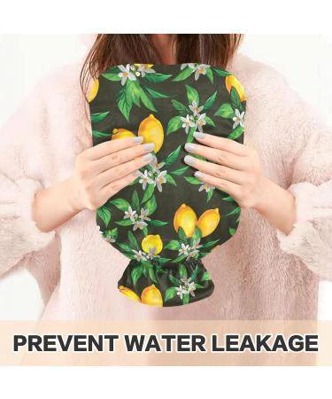 Lemon Hot Water Bottle with Cover | 1L Small Hot Water Bag for Pain Relief | BPA Free Heat & Cold Therapy - Buy Online on GoSupps.com