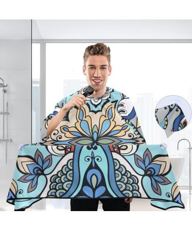 Shop Waterproof Barber Cape - Vintage Flower & Cheetah Hair Cutting Bib for Men & Women | Unisex Hair Salon Essentials - Buy Online on GoSupps.com