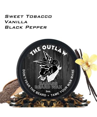 Buy Badass Beard Care Beard Wax - The Outlaw Scent 2 oz | Softens & Enhances Beard Density - International Shipping - Buy Online on GoSupps.com