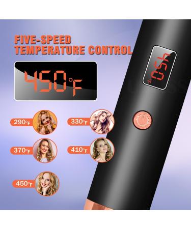 1.5" Thermal Brush with LCD Display - Up to 410 F Curling Iron | Double PTC Ceramic Ionic Volumizing Comb | Travel-Friendly 110-240V | Black - Buy Online on GoSupps.com