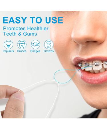 Deep Cleaning Dental Floss Set for Bridges & Implants | 2-Pack 164ft Oral Care - Tooth Floss Thoroughbred - Buy Online on GoSupps.com