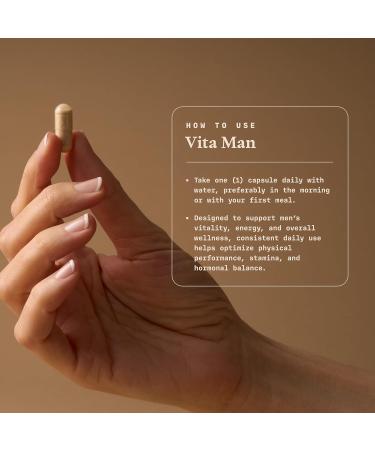 Ultra Life Sport - VITA Man Premium Men's Multivitamin - 30 Capsule Daily Vitamins for Men with Vitamin E K2 MK-7 and B Vitamins for Maximum Absorption - 100% Vegan Organic Non-GMO Gluten Free - Buy Online on GoSupps.com