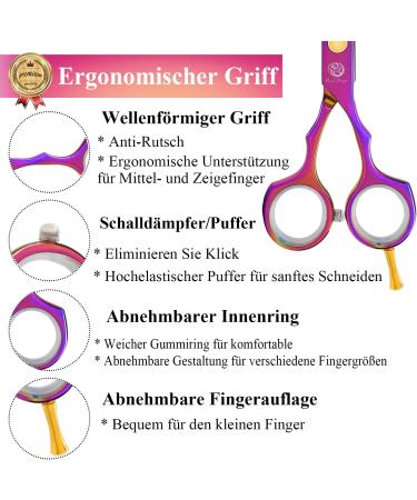 Professional Purple Dragon Hair Scissors Set - 5.5 Inch Iridescent Hairdressing Shears for Men & Women | Sharp Barber Tools for Beginners - Buy Online on GoSupps.com