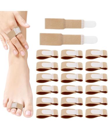 Zocone 20 pieces of hammer toe toe bandage toe protection toe spreader for correction of hammer toes crooked toes overlapping toes (10 skin color medium + 10 skin color large)