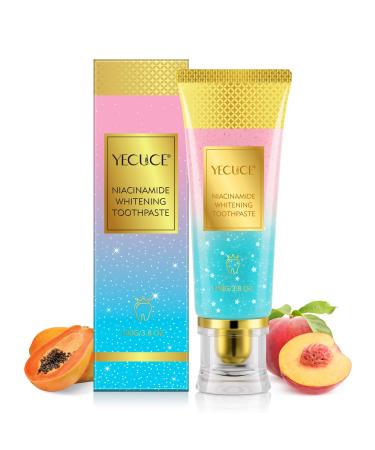 TIVLON Niacinamide Toothpaste whitening removes tooth discolouration inhibits pigmentation fresh breath deep and gentle cleaning suitable for sensitive teeth 100 g