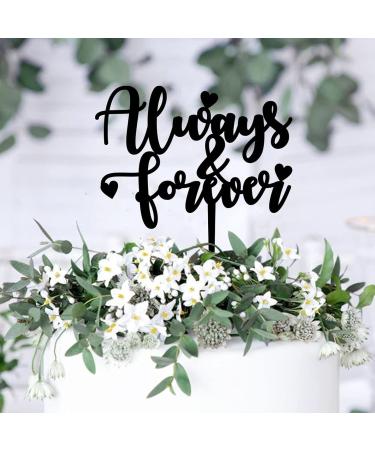 Always and Forever Torten & Wedding Cake Attachment | Best Wedding Accessories | Acrylic Black Design - Buy Online on GoSupps.com