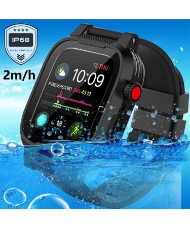 YOGRE Apple Watch 42mm Series 3/2 Waterproof Case with Screen Protector | Full Body Protective Dustproof Cover for iWatch 42mm Black - Buy Online on GoSupps.com