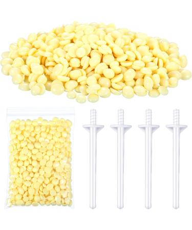 Queekay Nose Wax Kit for Men and Women 50 g Nose Hair Removal Wax with 8 Pieces Safe Wax Applicators for Adult Nostrils Face Ear Safe Easy Quick and Painless