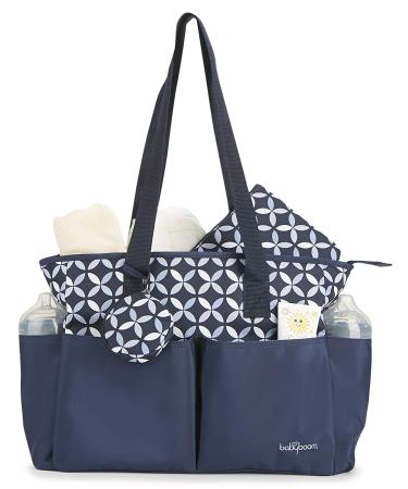 Baby Boom Ivy 4-Piece Tote Diaper Bag Set - Navy | Stylish & Functional Baby Bag Set - Buy Online on GoSupps.com
