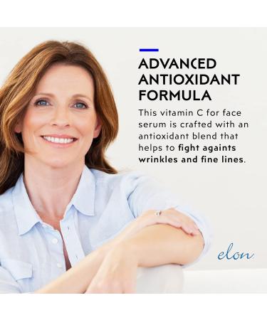 Elon Vitamin C Serum for Face - Anti-Aging Reduces Fine Lines & Wrinkles Improves Skin Texture Activates Collagen - 1 oz Facial Skin Care Product - Buy Online on GoSupps.com
