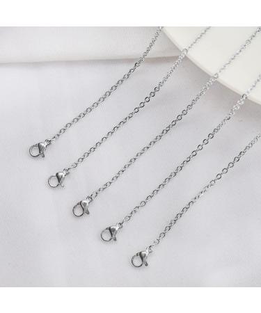 30 Pack 2mm Stainless Steel Cable Chain Necklace Bulk - DIY Jewelry Making Supplies (16 Inches) - Buy Online on GoSupps.com