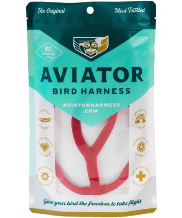 The Aviator Bird Harness & Leash Made in America XXXS Red