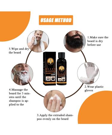 Shampooing Assombrissant la Barbe Shampoing Barbe Homme Teinture Barbe Couleur Barbe Homme pour la Plupart des Types de Cheveux - Buy Online on GoSupps.com