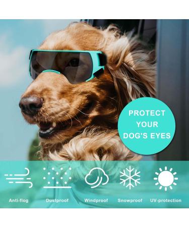 Dog Goggles for Small Dogs Windproof Dog Sunglasses with Adjustable Strap Puppy Sunglasses for Small Medium Dogs Eye Protection Goggles for Outdoor Riding Driving Eyewear (Blue) - Buy Online on GoSupps.com