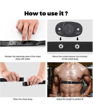 COOSPO Heart Rate Monitor Replacement Strap - Compatible with Wahoo, Garmin, Polar, 36 inch Chest Strap Band for H10 HRM - Not for Myzone - Buy Online on GoSupps.com