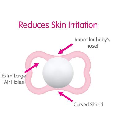 MAM Air Night & Day Baby Pacifier 3 Count Pack - Glows in The Dark, Sensitive Skin, 6-16 Months, Girl - Buy Online on GoSupps.com