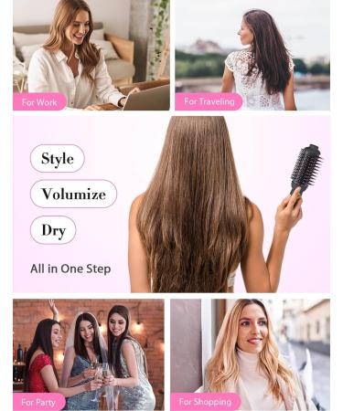 Hot Air Brush Hair Dryer Straightener Volumizer - One-Step Styler for Women - 60MM Oval Barrel Z Pink - Buy Online on GoSupps.com