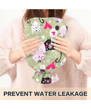 NAANLE 2L Hot Water Bottle for Pain Relief - Transparent Heat Bag for Lovers & Cats - Ideal for Heat & Cold Therapy - Buy Online on GoSupps.com