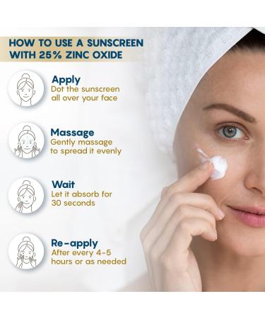 The Moms Co. Mineral Sunscreen for Women & Men with 25% Zinc Oxide | SPF 45+ PA++++ | Non-Greasy | Protection from UVA & UVB | No White Cast | Dermatologically Tested- 50 Gm - Buy Online on GoSupps.com