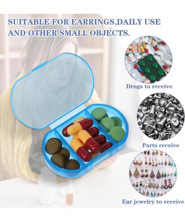 Shop WLLHYF 3 Pack Pill Organizer - Moisture Proof 3 Compartment Case for Travel & Vitamins - Green Blue Black - Ideal Fish Oil Supplement Holder - Buy Online on GoSupps.com