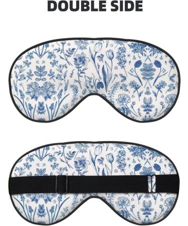 Buy Flowers and Leaves Print Unisex Sleep Eye Mask - Soft Comfort Cover for Travel Yoga & Shift Work - Buy Online on GoSupps.com