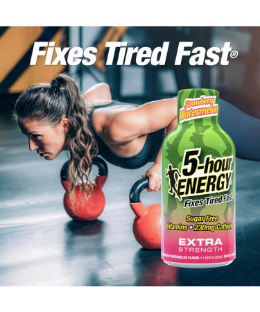 5-Hour Energy Extra Strength Shots Strawberry Watermelon Flavor 24 Count (1.93 Fl Oz) - Buy Online on GoSupps.com