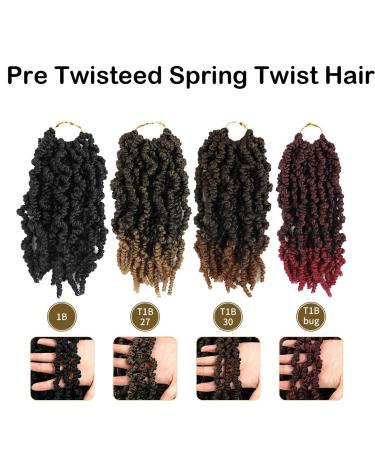 3 Packs Curly Pre-Twisted Jump Twist Braids - Ombre Synthetic Crochet Hair Extensions (10 Inch 1B) | Fluffy Braiding Fiber - Buy Online on GoSupps.com